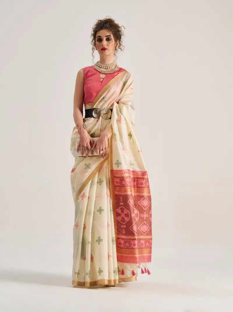 Bandhej Silk By Mono Poley Art Silk Patola Fancy Saree Wholesale In India